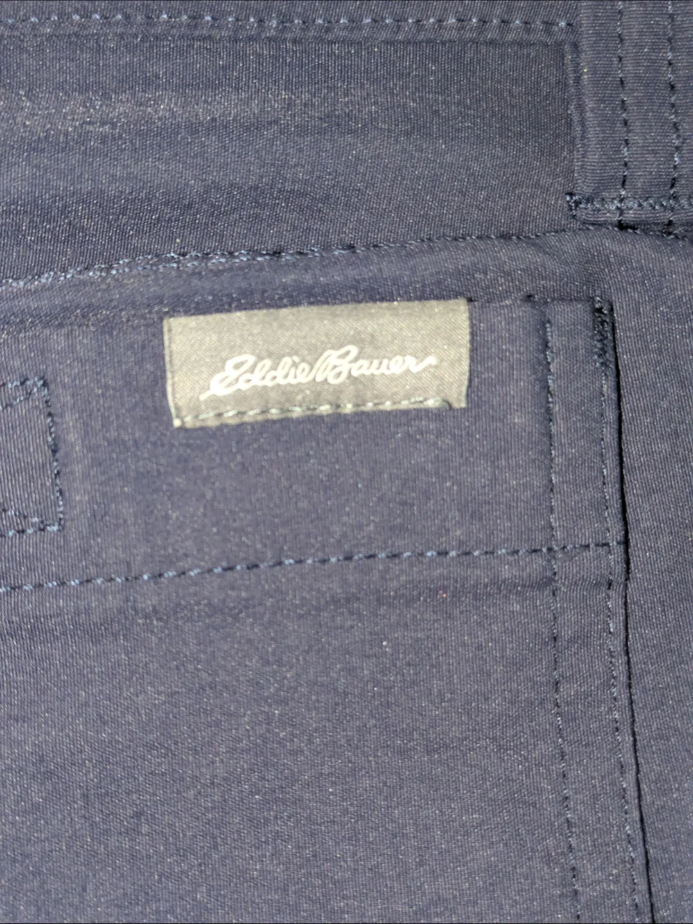 Eddie Bauer Men's Fleece Lined Tech Pants 34x32 Navy Stretch Outdoor Hiking